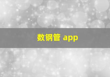 数钢管 app